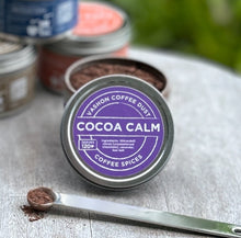 Load image into Gallery viewer, Cocoa Calm tin open with spoon