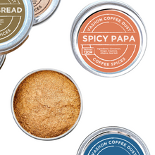 Load image into Gallery viewer, Artful pic of Spicy Papa tin