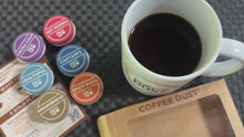 Load and play video in Gallery viewer, Coffee Dust Flavor Expedition Kit | 72 servings