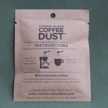 Load image into Gallery viewer, Gingerbread Coffee Dust instructions on the back of the packet
