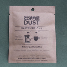 Load image into Gallery viewer, Gingerbread Coffee Dust instructions on the back of the packet