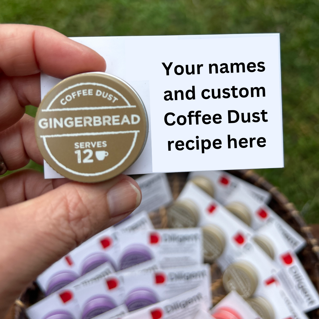 Custom Printed Coffee Dust | Wedding Favors for Coffee Lovers