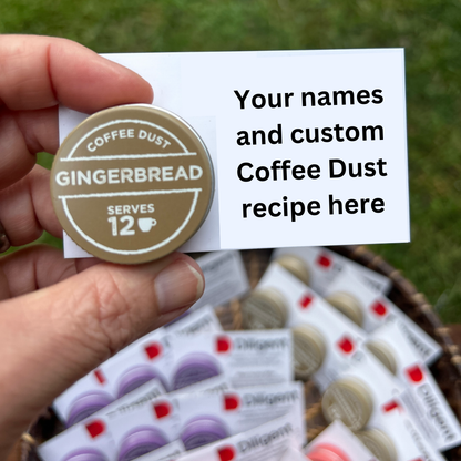 Custom Printed Coffee Dust | Wedding Favors for Coffee Lovers