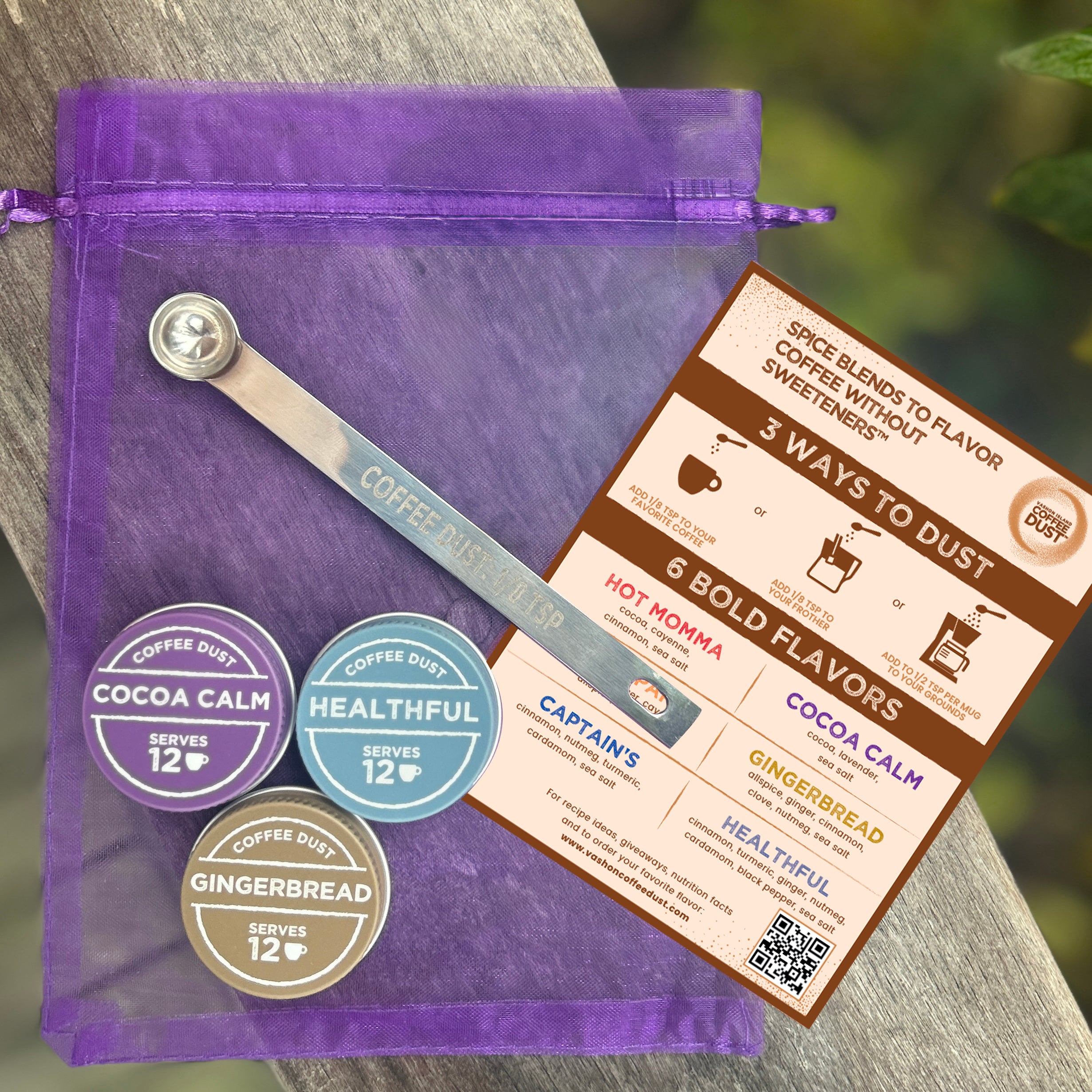 NEW Be Here Now Coffee Dust Sampler | 3 flavors | 36 servings | Perfect Wellness Gift Pastafina
