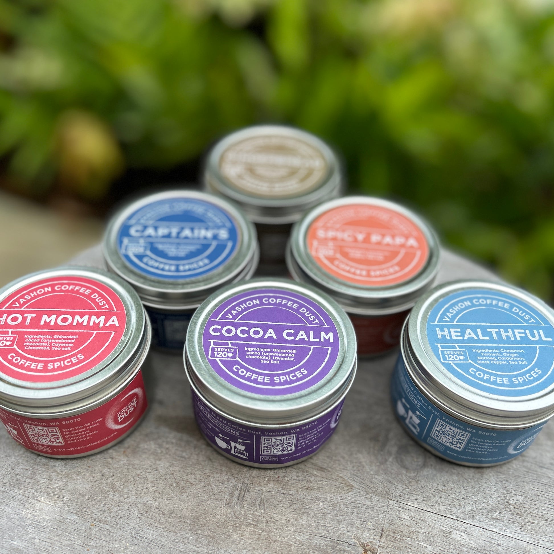 All flavors of tins