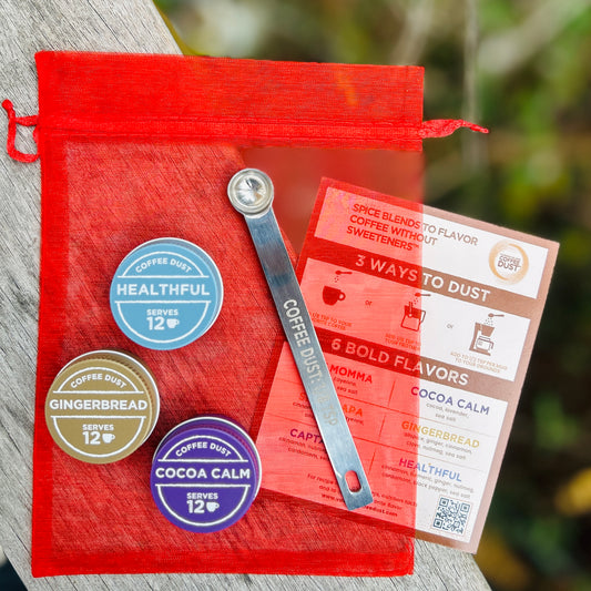 Love Brews Magic Coffee Dust Sampler | 3 flavors | 36 servings | Perfect Coffee Lover Gift